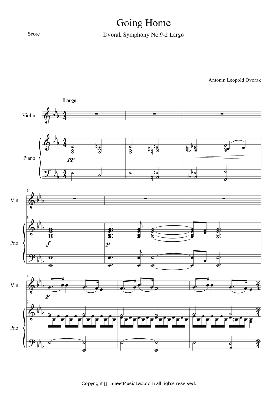 Symphony No.9 From the New world - II. Largo in Eb