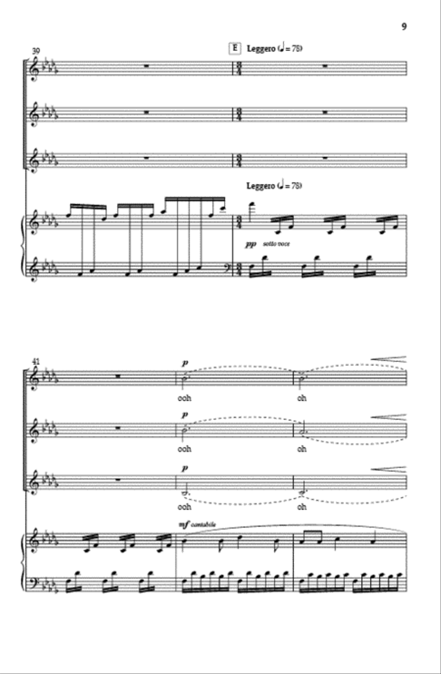 Crystal Sky (Vocal Score) SSA scores gallery preview page 8
