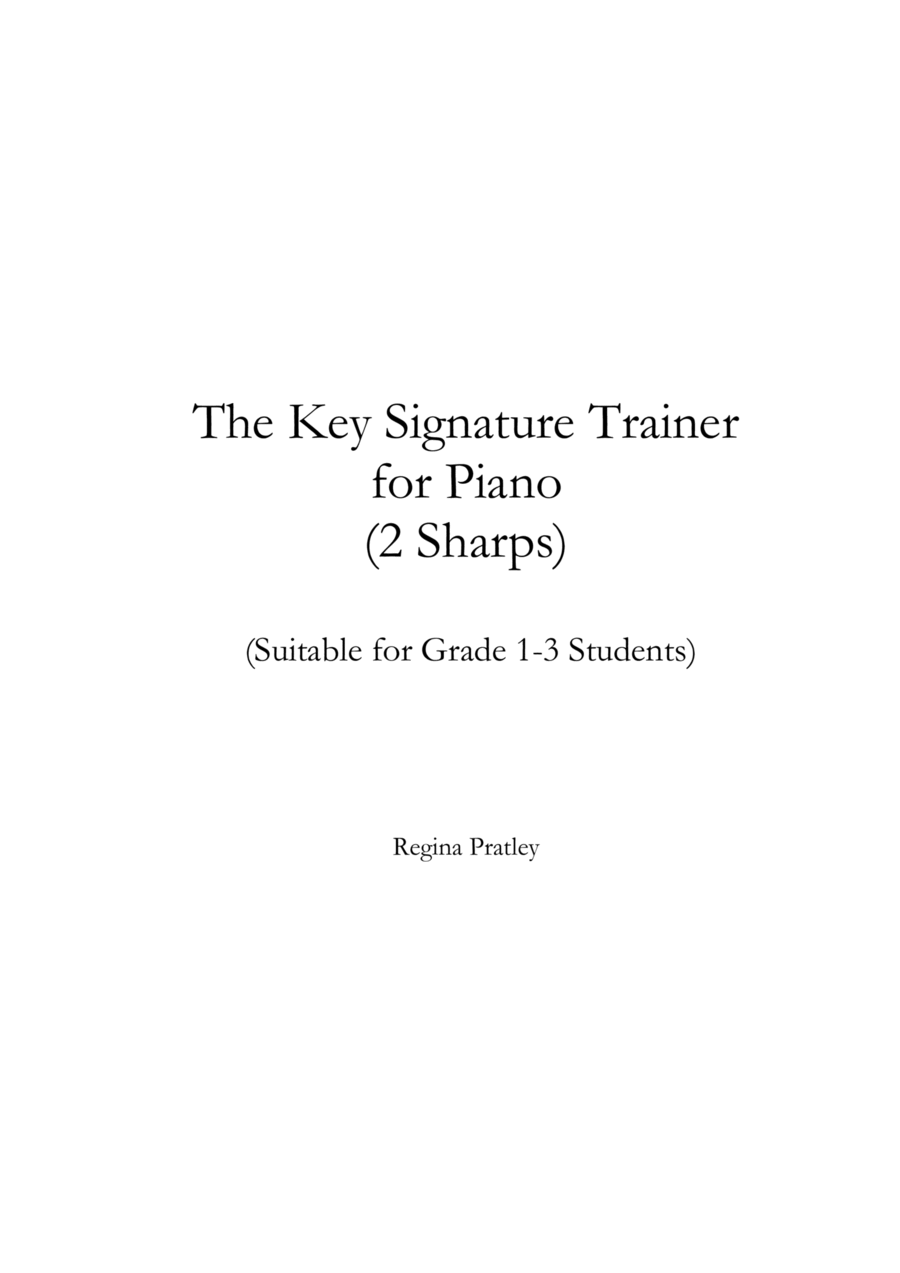 The Key Signature Trainer for Piano (2 Sharps) Piano Method scores gallery preview page 1
