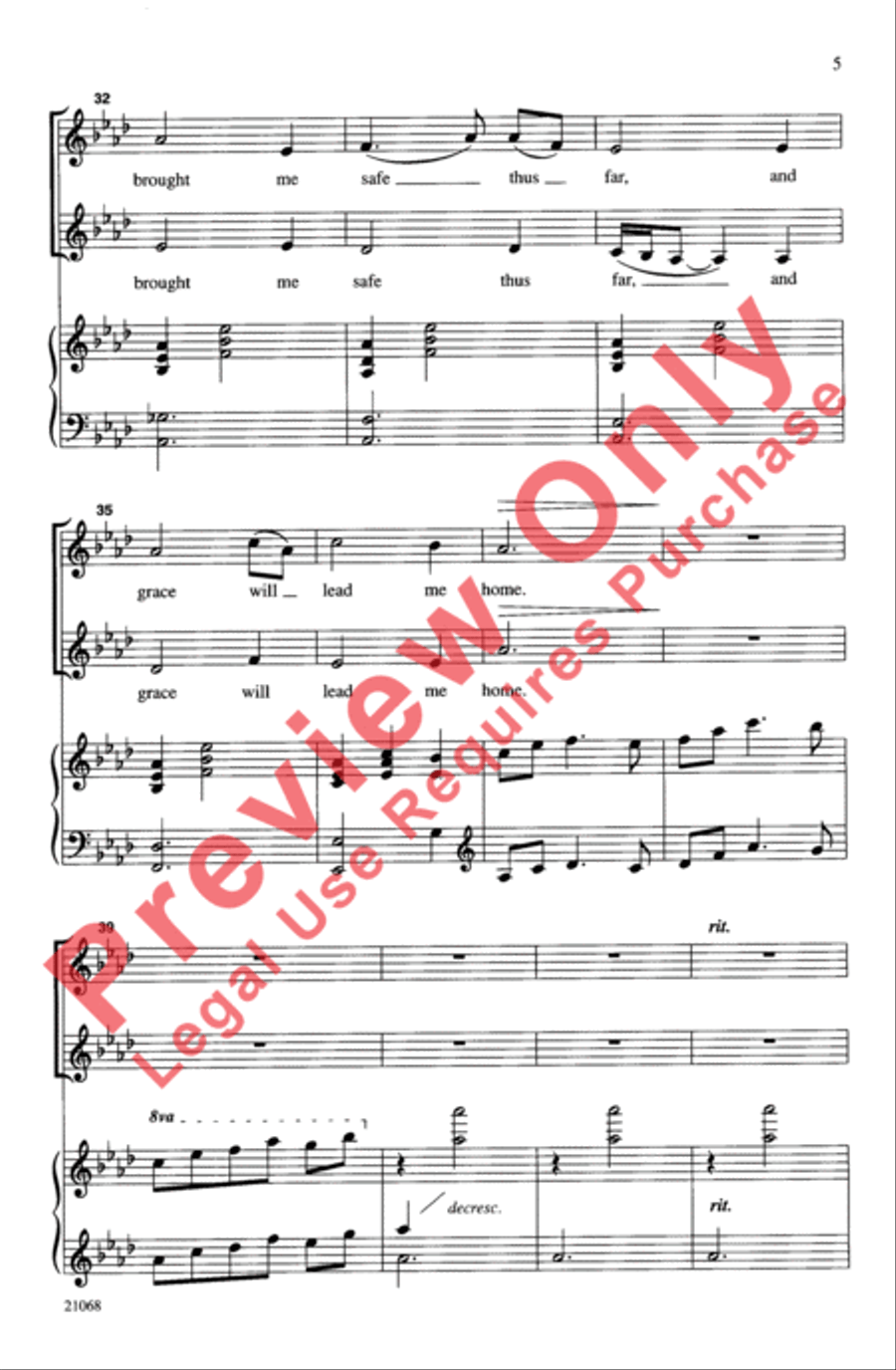 Amazing Grace Amazing Grace Women's Choir scores gallery preview page 5