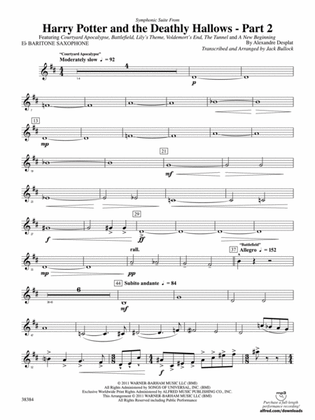 Harry Potter and the Deathly Hallows, Part 2, Symphonic Suite from: E-flat Baritone Saxophone