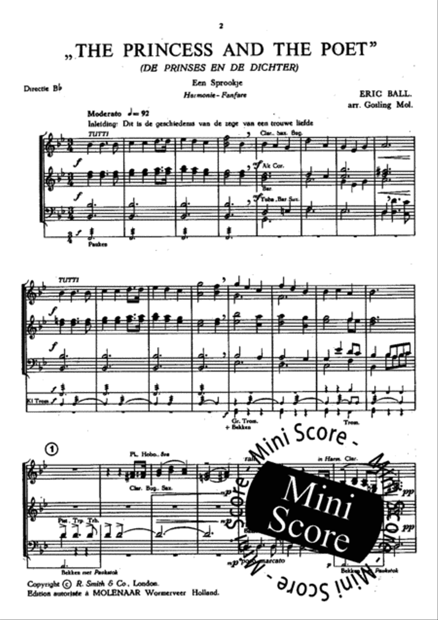 The Princess and the Poet Fanfare Band scores gallery preview page 3