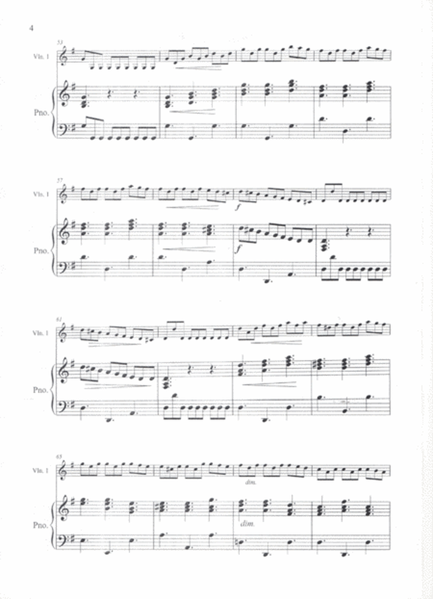 Presto from Alla Rustica - Violin & Piano