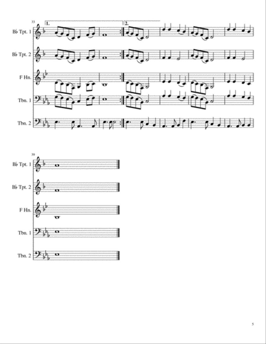 All I Have To Do Is Dream Brass Ensemble scores gallery preview page 5
