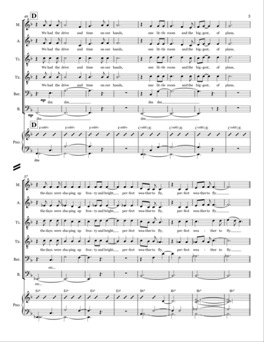 Weather To Fly A Cappella scores gallery preview page 3