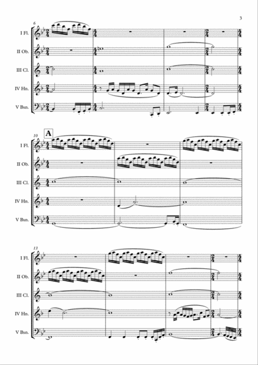 The Ecstasy Of Gold from THE GOOD, THE BAD AND THE UGLY Woodwind Quintet scores gallery preview page 4