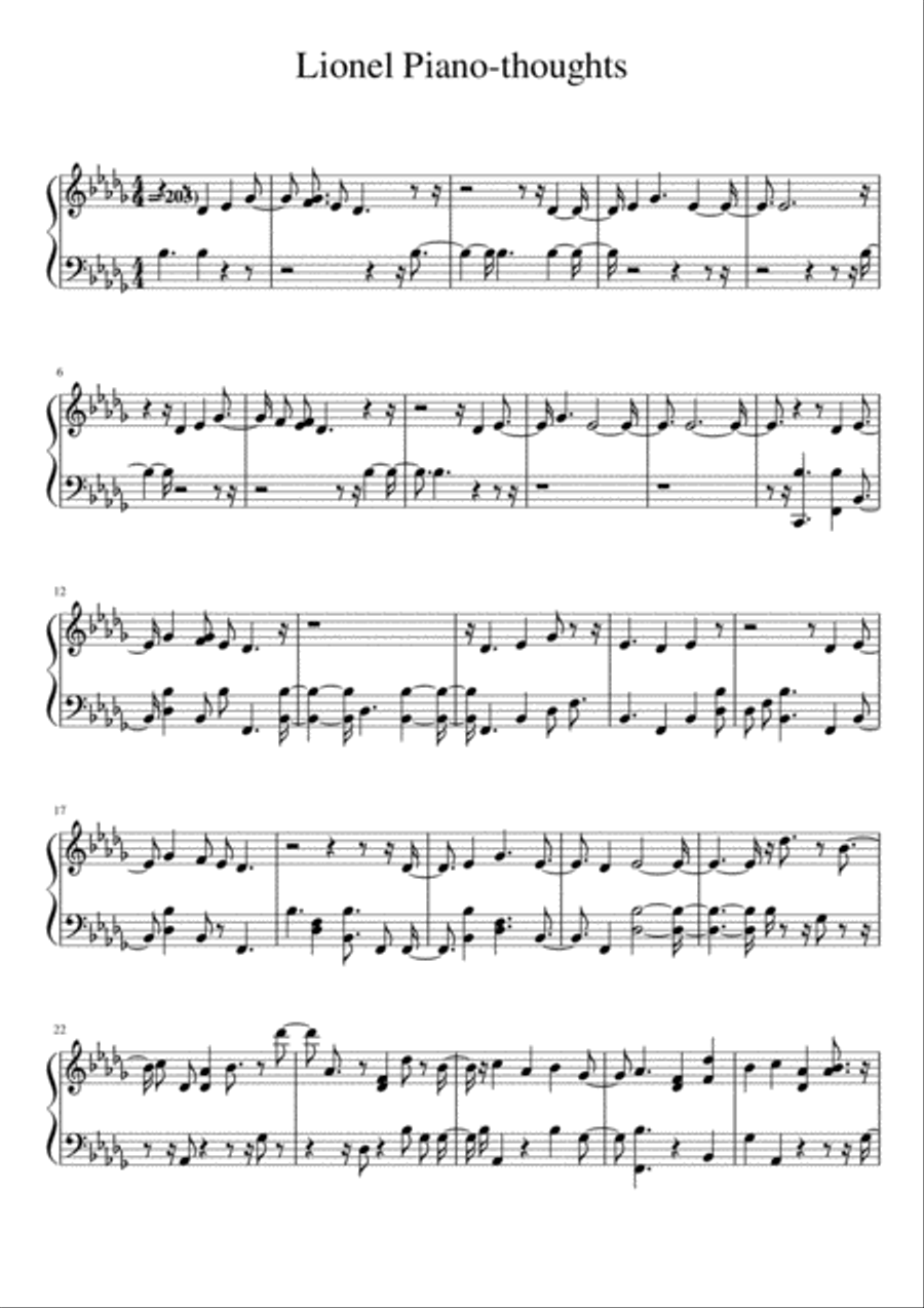 Cello Thoughts Cello Thoughts Cello Solo scores gallery preview page 1