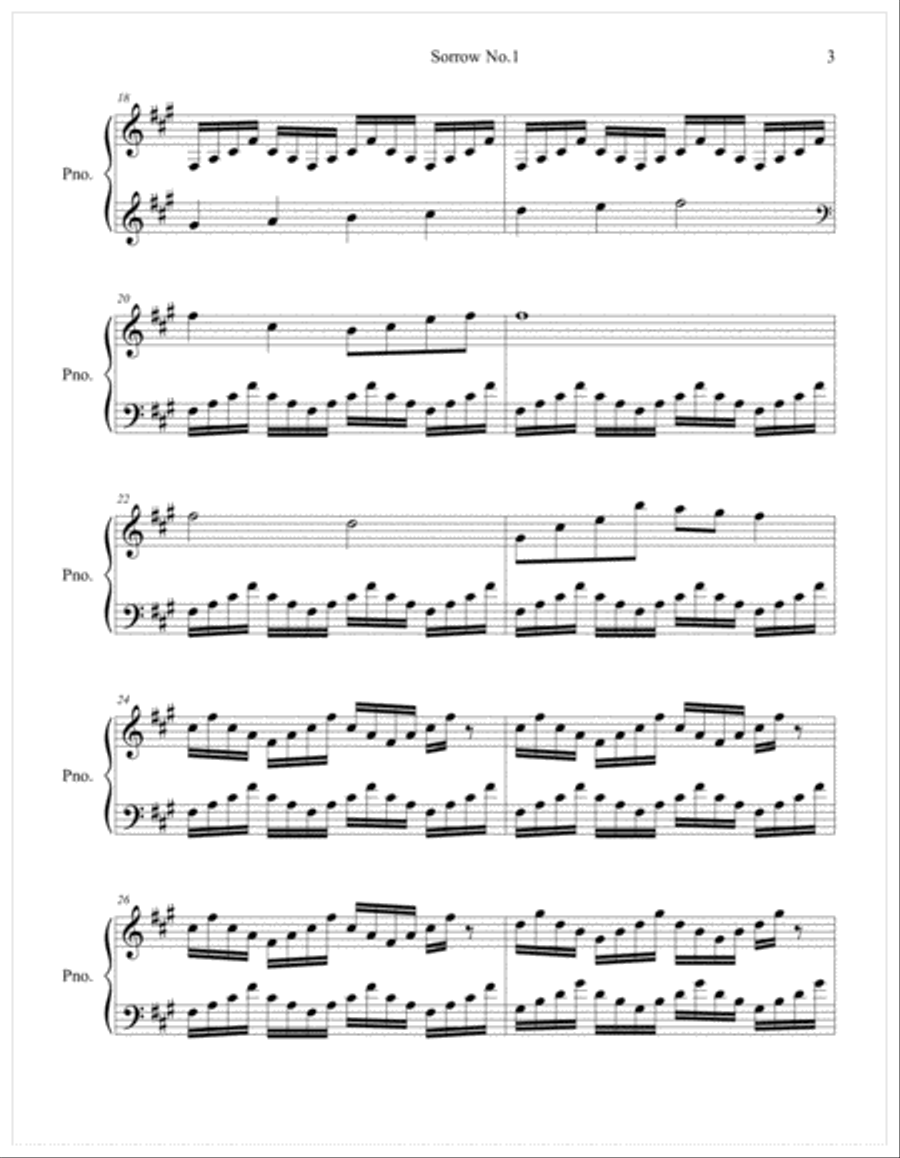 Sorrows Op.122 1-5 Piano Solo scores gallery preview page 4