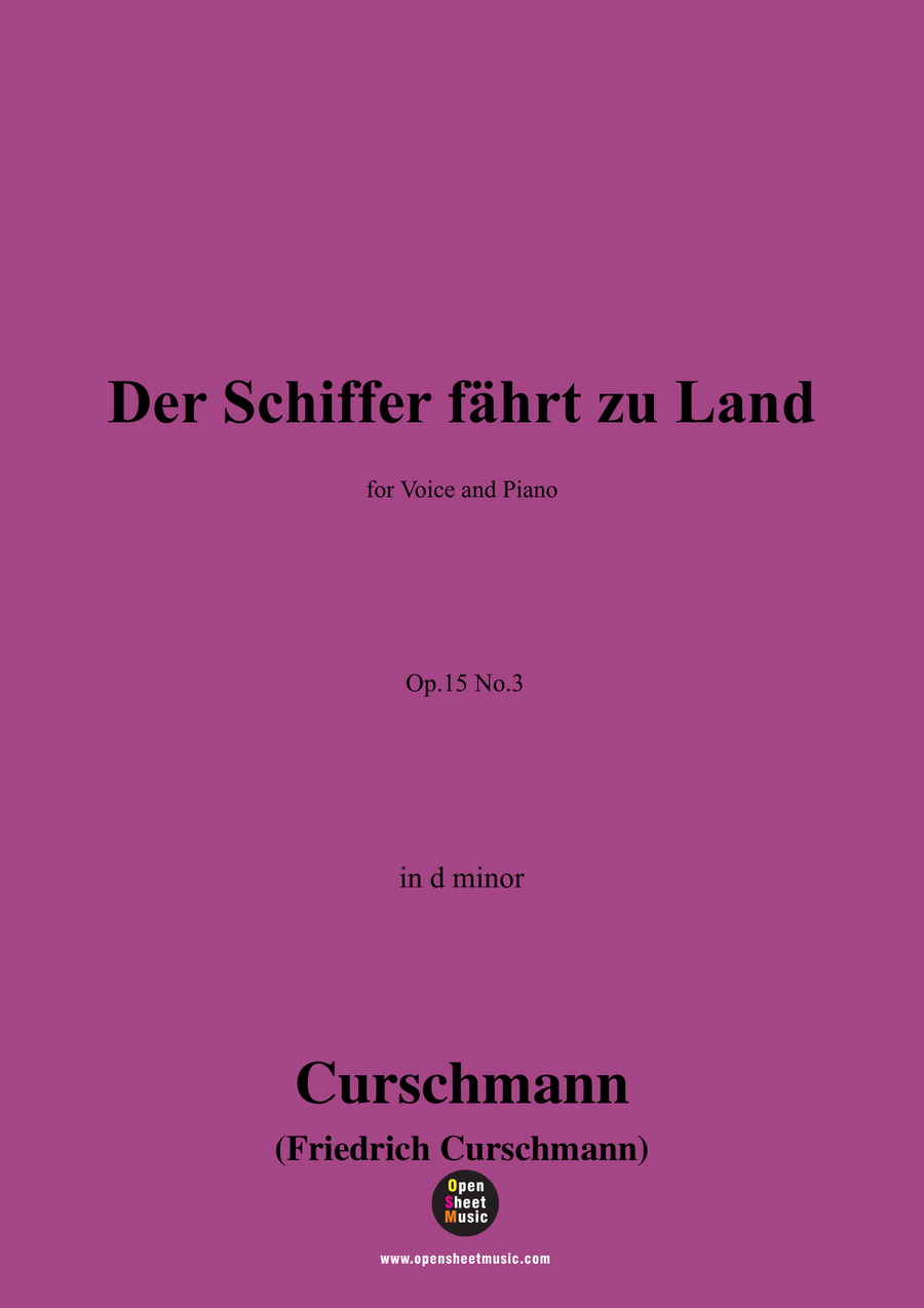 Curschmann-Der Schiffer fährt zu Land,Op.15 No.3,in d minor