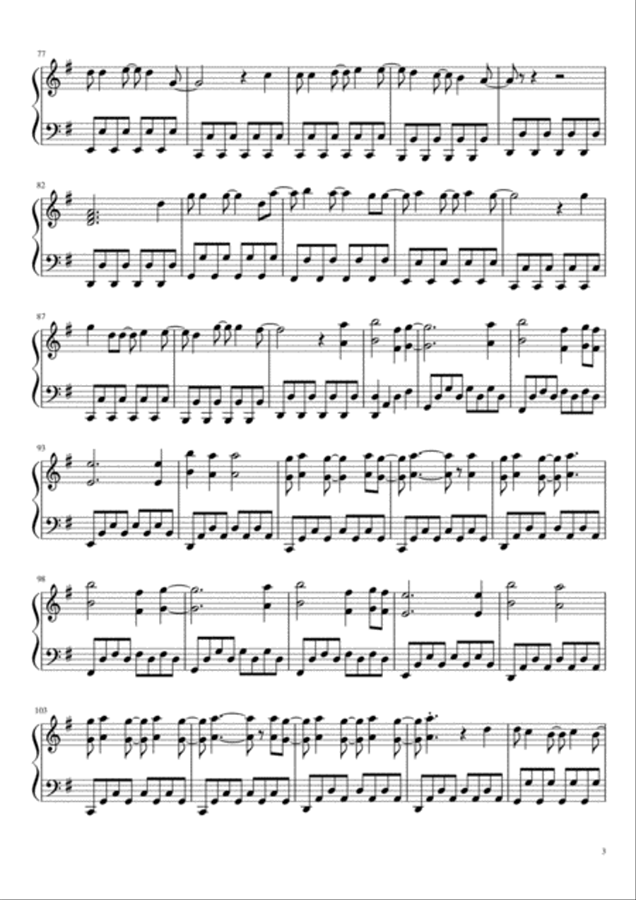 Welcome To The Black Parade Piano Solo scores gallery preview page 3