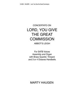 Lord, You Give the Great Commission - Instrument edition