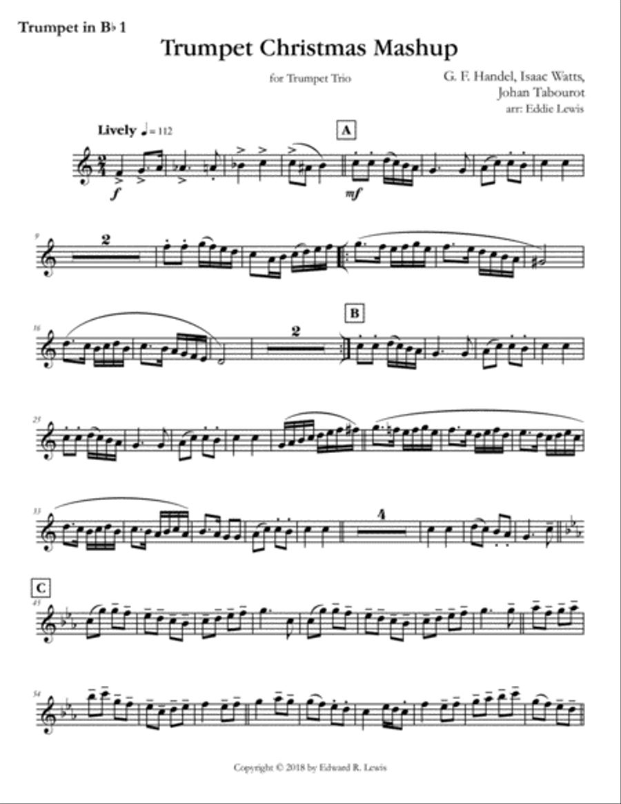 Trumpet Christmas Mashup - Trumpet Trio Christmas Medley Trumpet Trio scores gallery preview page 2