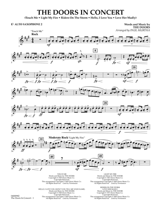 The Doors in Concert (arr. Paul Murtha) - Eb Alto Saxophone 2