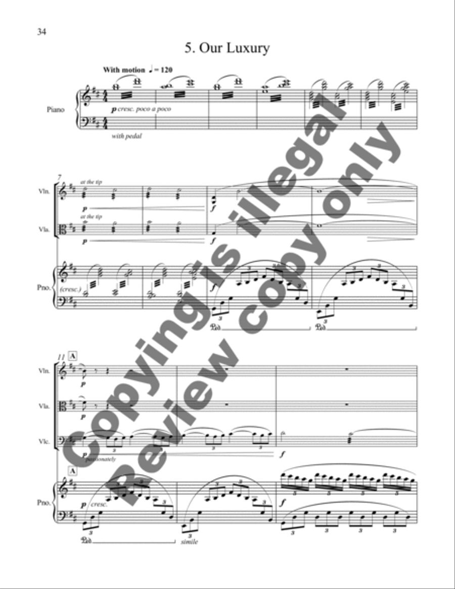 The Poet's Heart Piano Quartet scores gallery preview page 21