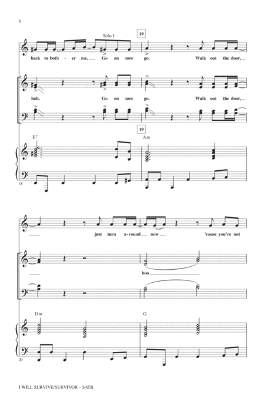 I Will Survive/Survivor (arr. Mark Brymer) 4-Part scores gallery preview page 5