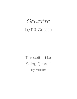 Gossec: Gavotte - String Quartet