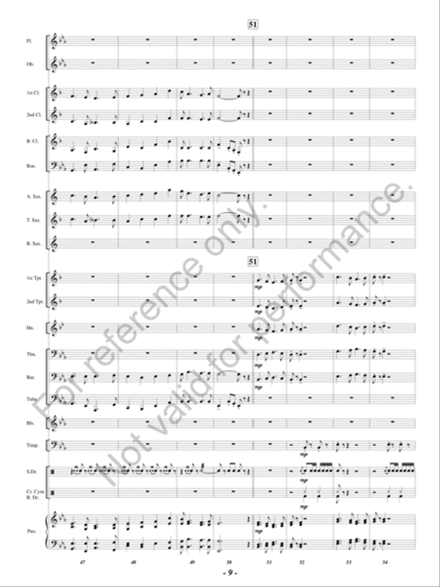 From Wales To Harlech Concert Band scores gallery preview page 10