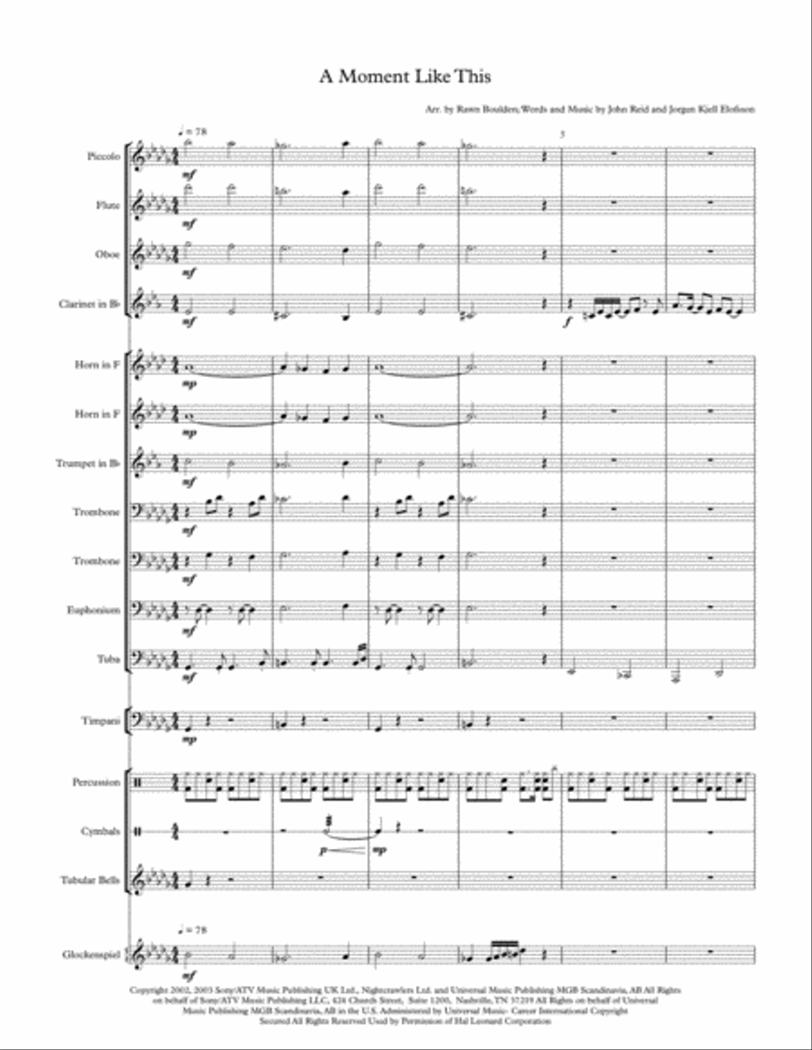 A Moment Like This Large Ensemble scores gallery preview page 2