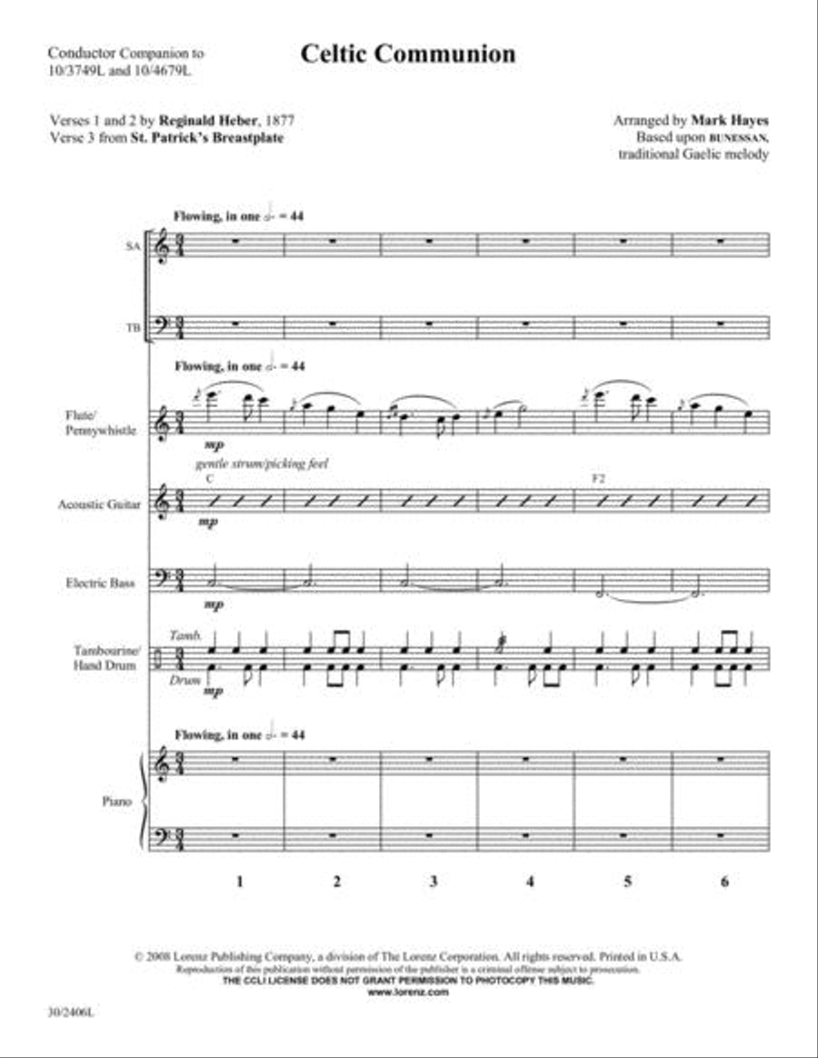 Celtic Communion - Instrumental Score and Parts Choir scores gallery preview page 2