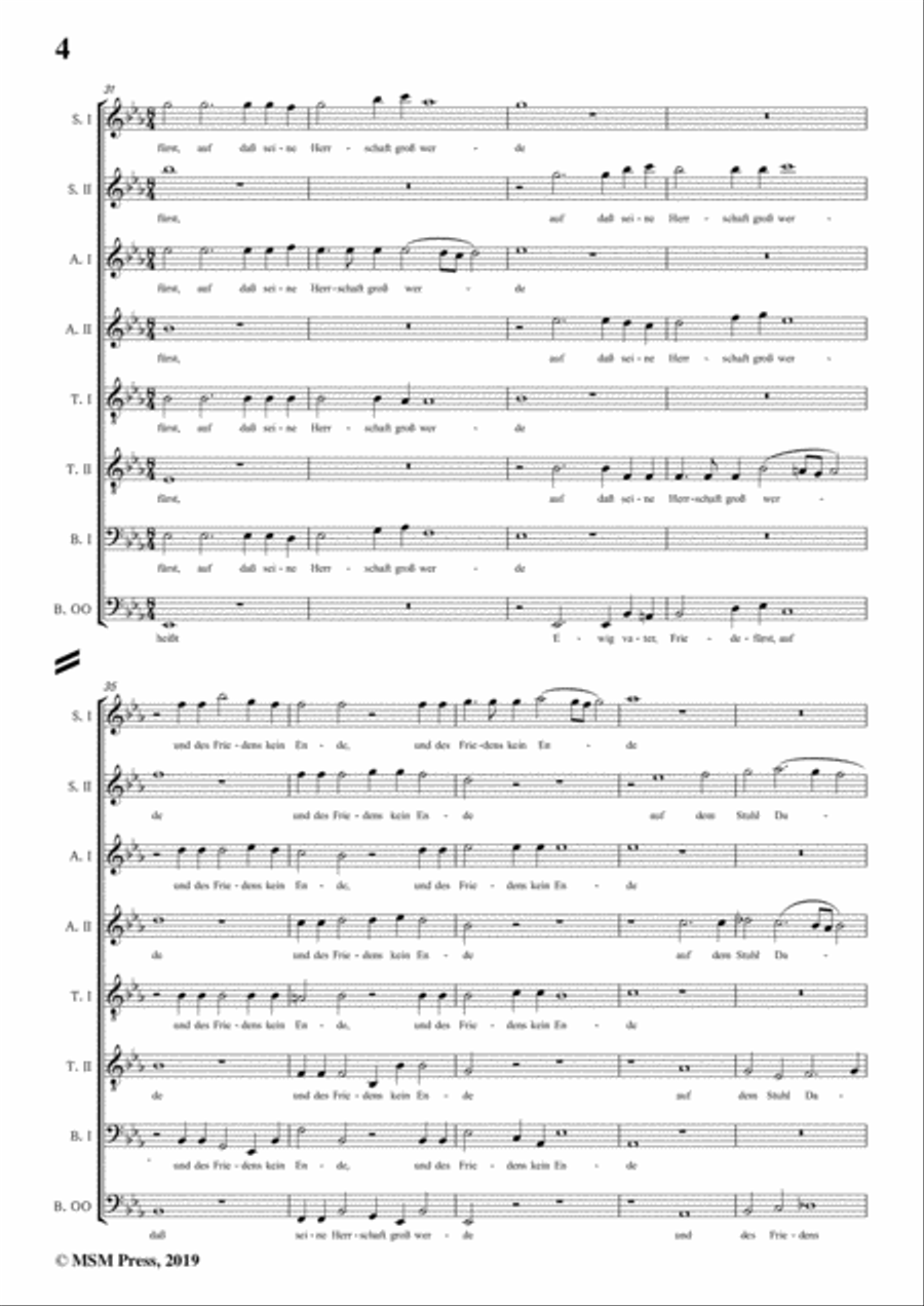 Franck-Ein Kind ist uns geboren,in E flat Major,for A cappella 4-Part scores gallery preview page 6
