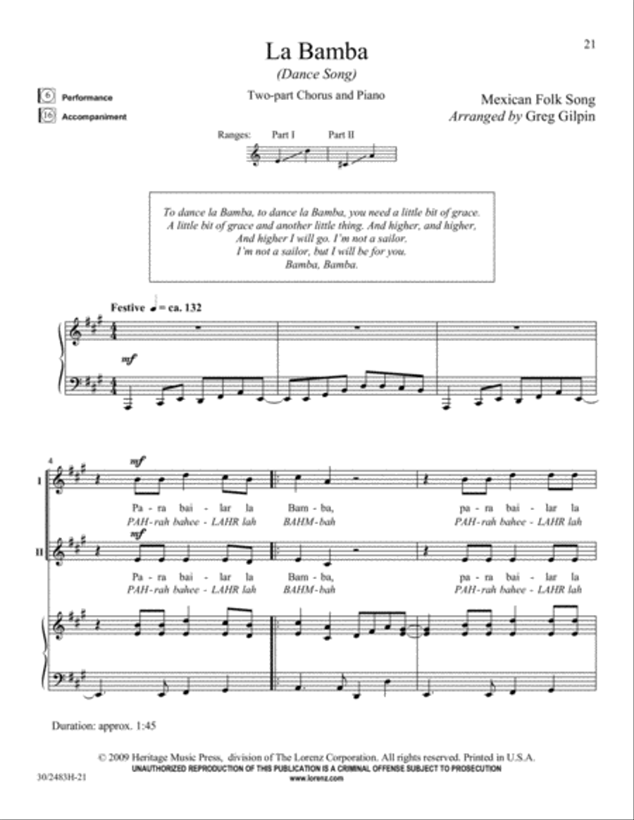 Friends to the North and Friends to the South Unison Choir scores gallery preview page 22