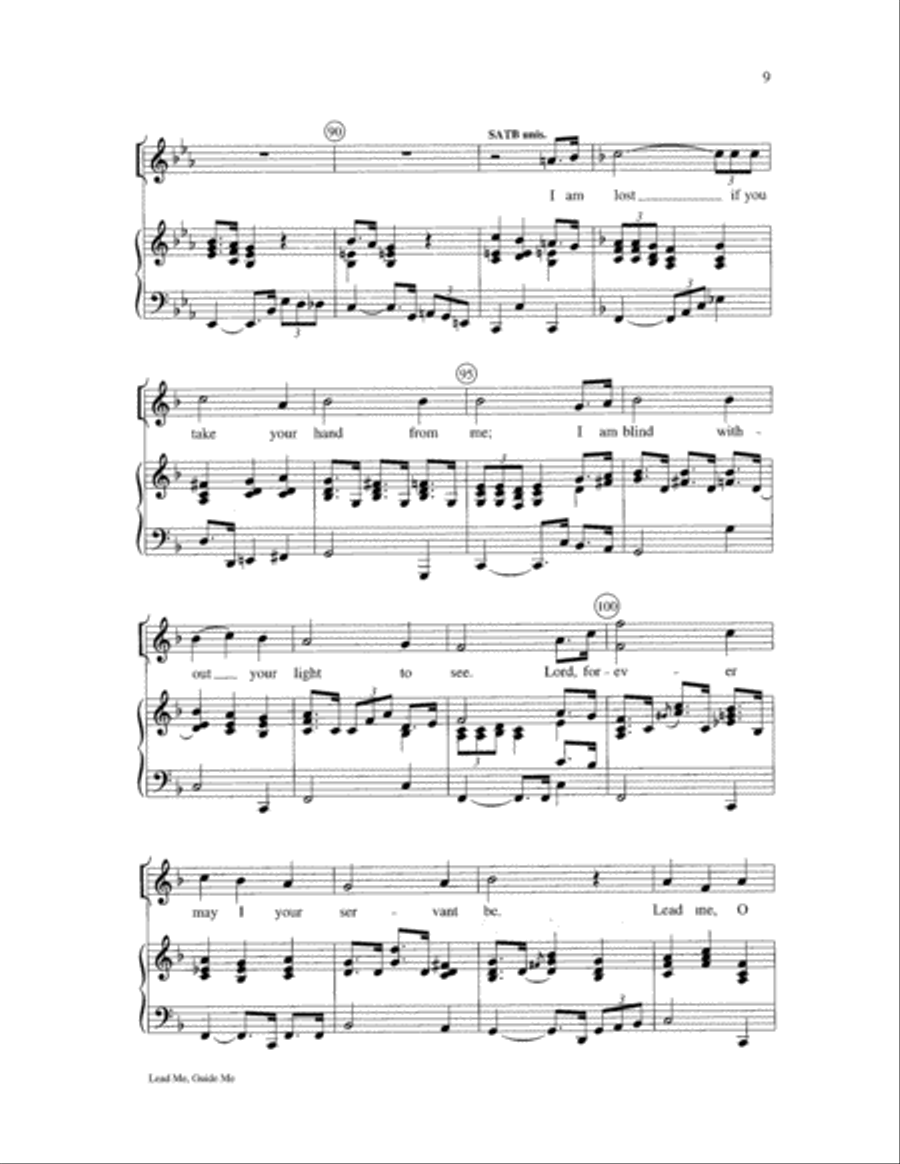 Lead Me, Guide Me Lead Me, Guide Me 4-Part scores gallery preview page 9