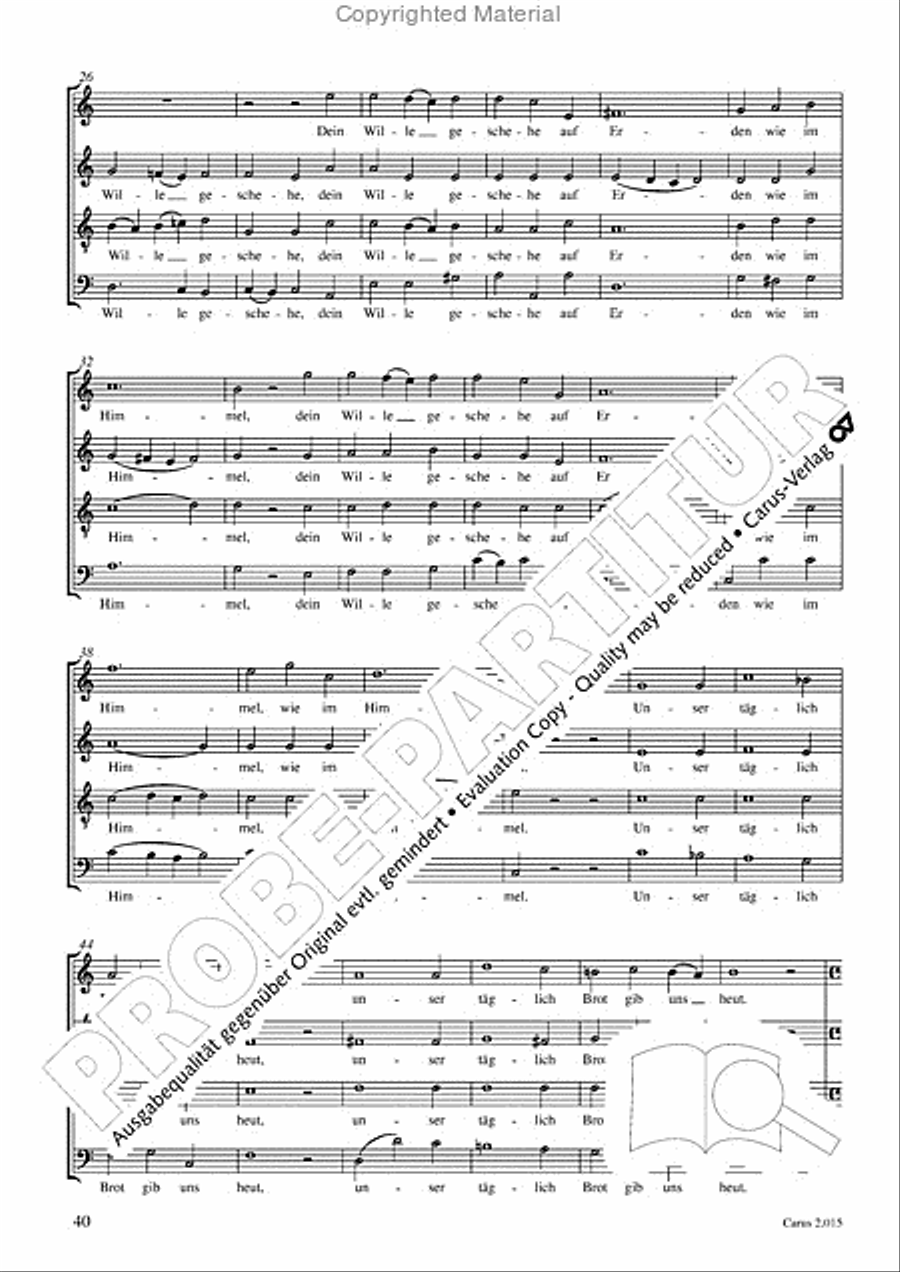 Carl Philipp Emanuel Bach & Gottfried August Homilius. Motets and Choruses Choir scores gallery preview page 42