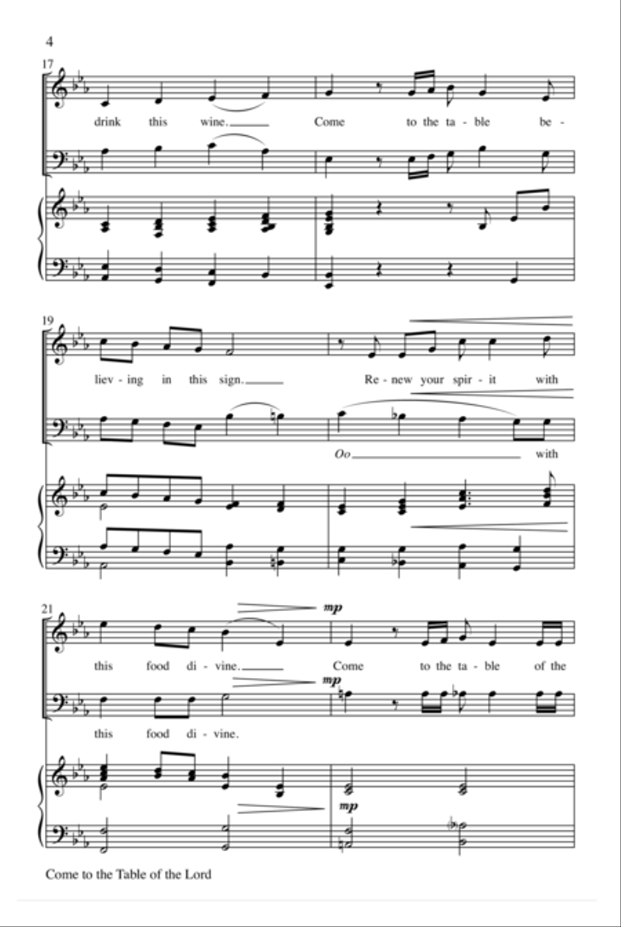 Come to the Table of the Lord 2-Part scores gallery preview page 4