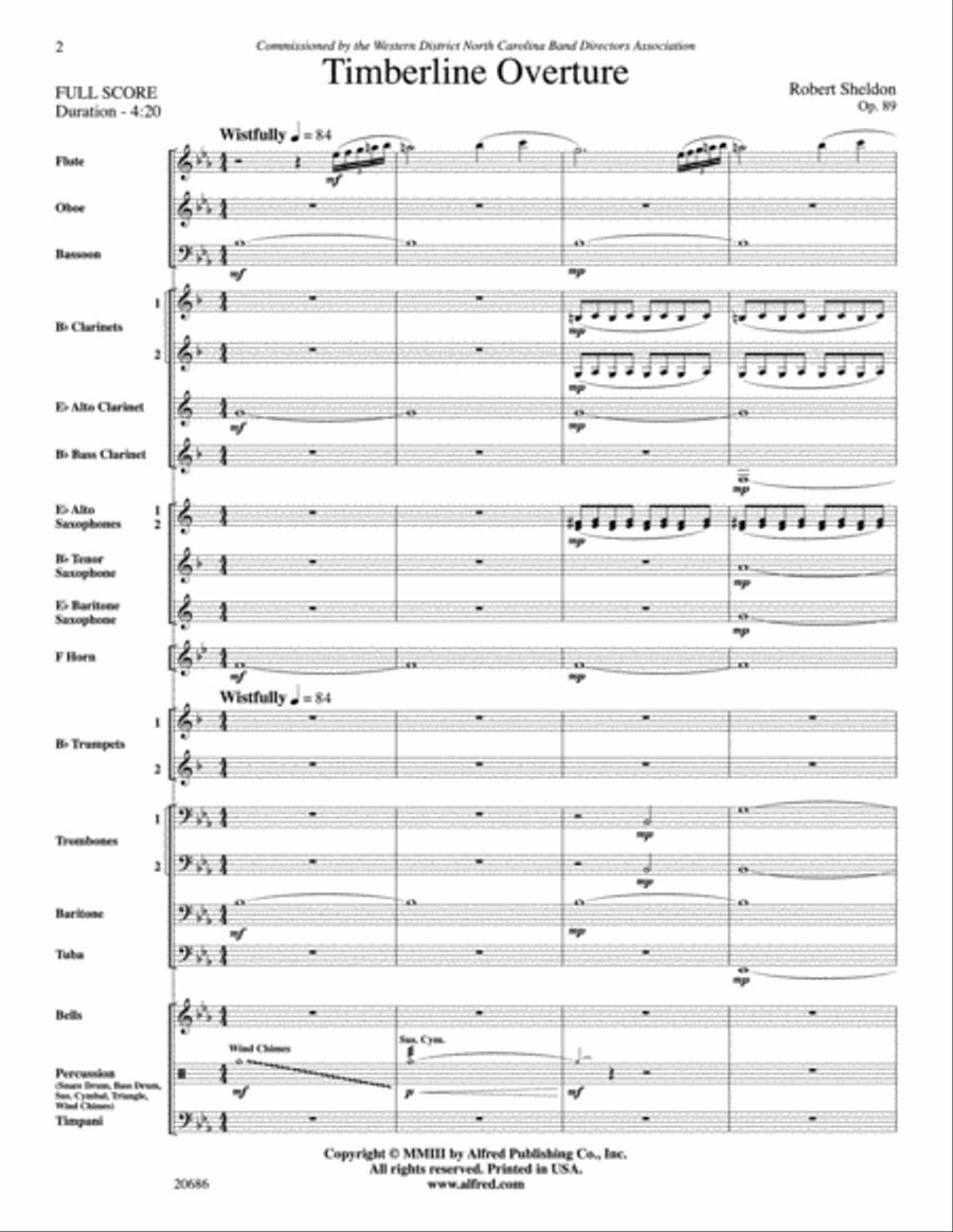 Timberline Overture Concert Band scores gallery preview page 2