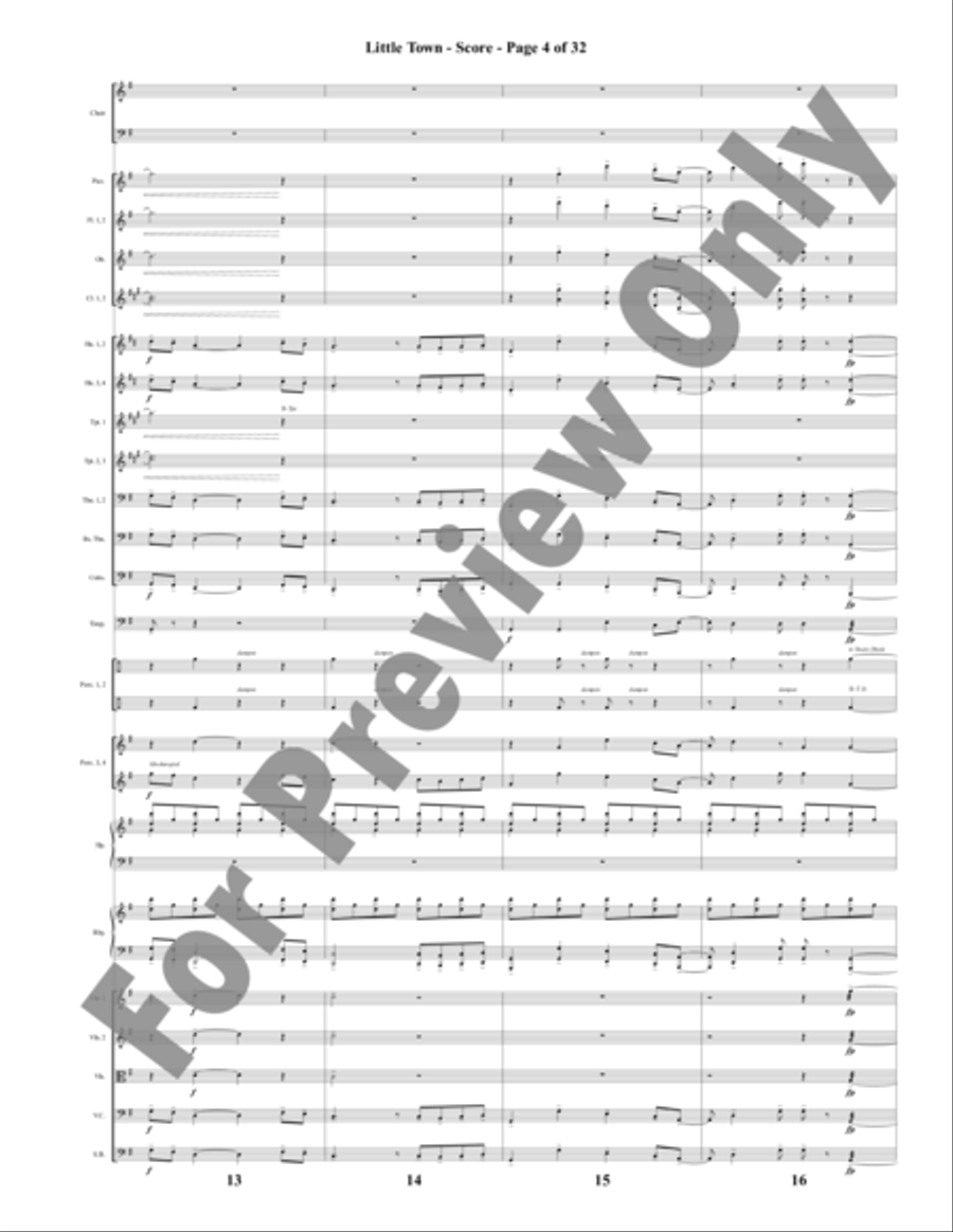 Little Town - Orchestration Little Town - Orchestration Choir scores gallery preview page 5