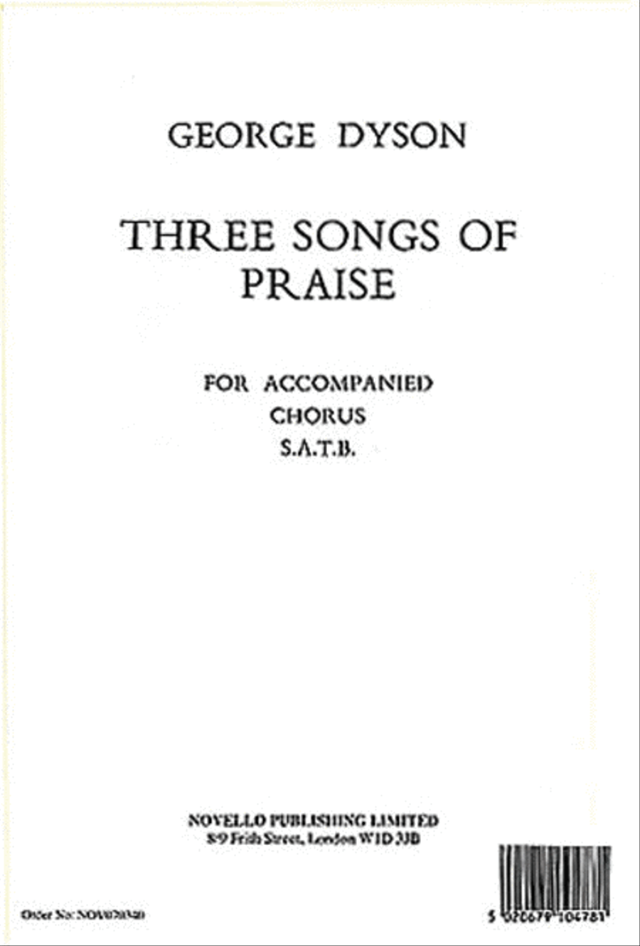 Three Songs of Praise 4-Part scores gallery preview page 1