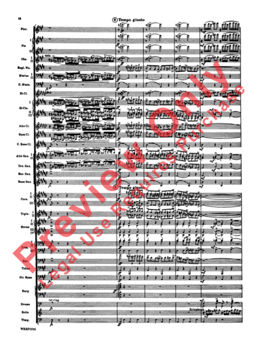 Rhapsody in Blue Concert Band scores gallery preview page 17