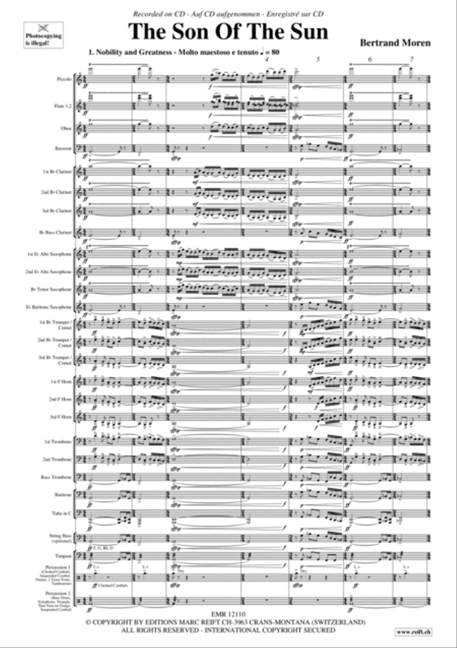The Son Of The Sun The Son Of The Sun Concert Band scores gallery preview page 3