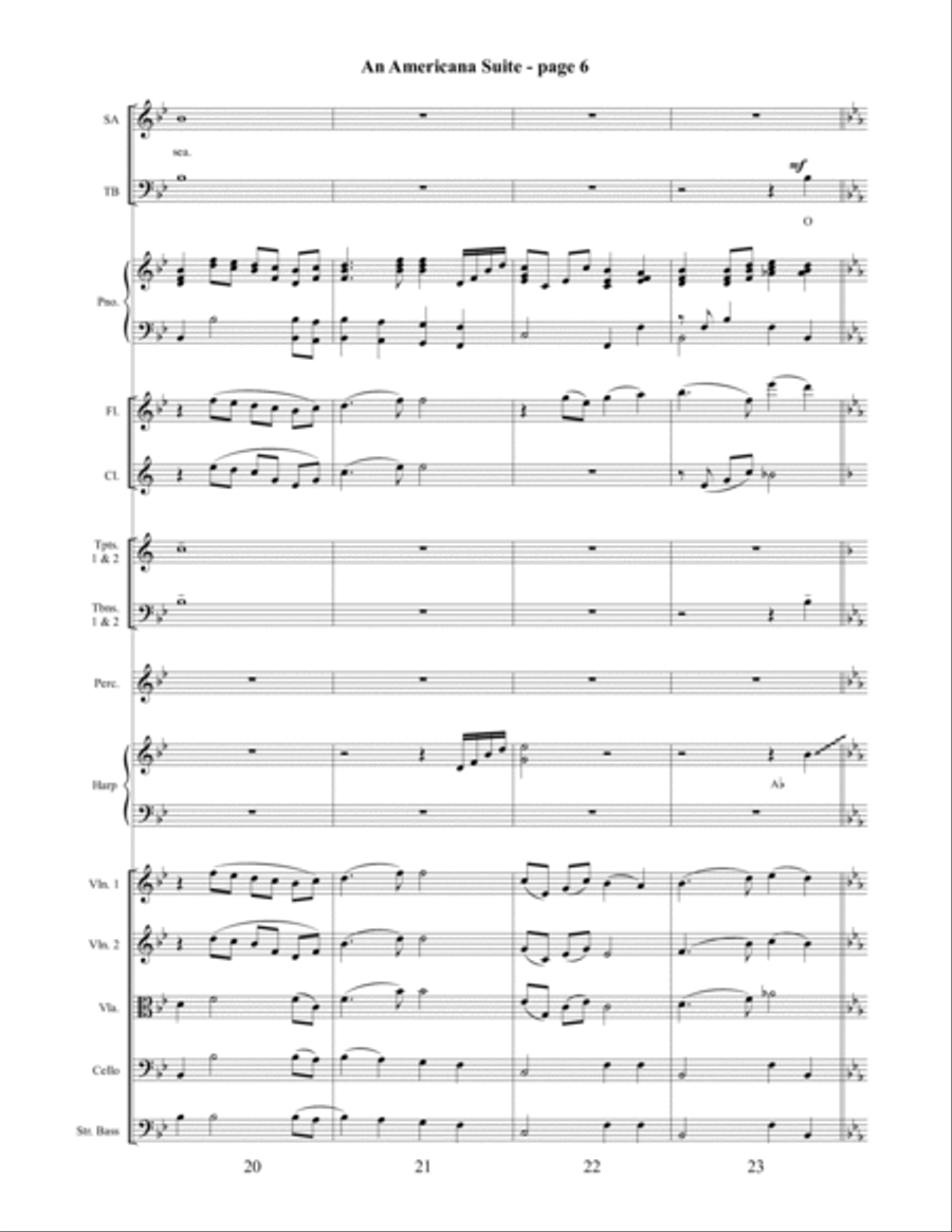 An Americana Suite 4-Part scores gallery preview page 7