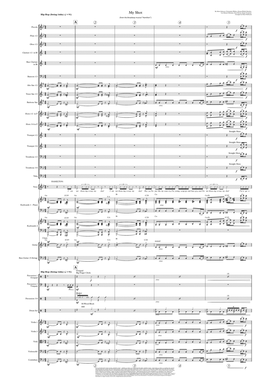 My Shot My Shot Full Orchestra scores gallery preview page 1