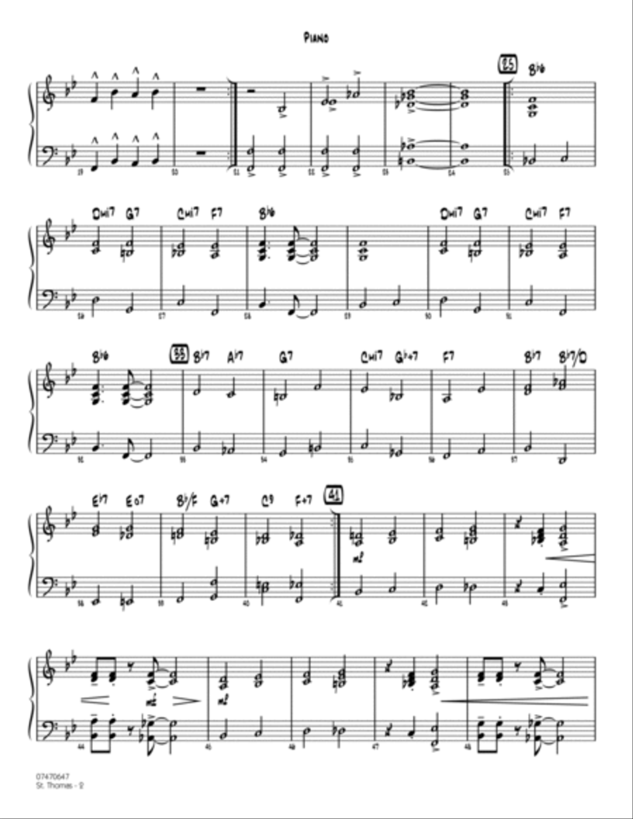 St. Thomas - Piano St. Thomas - Piano Easy Piano scores gallery preview page 2