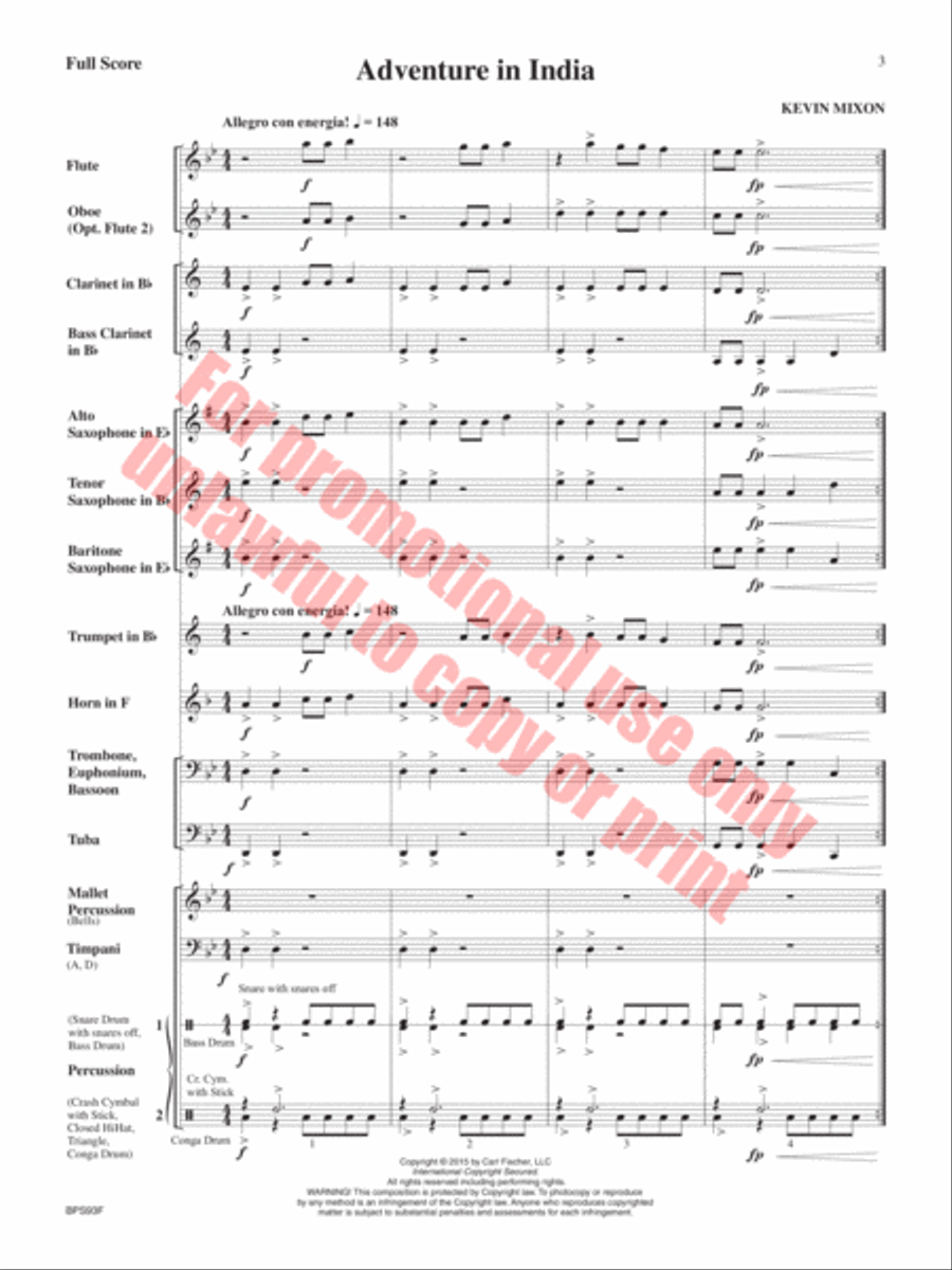 Adventure in India Concert Band scores gallery preview page 4