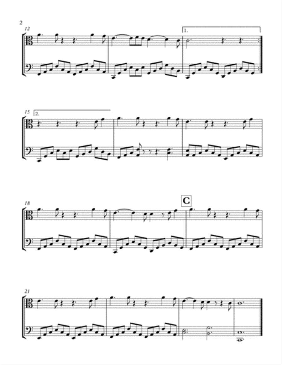 Hallelujah Hallelujah String Duet scores gallery preview page 3