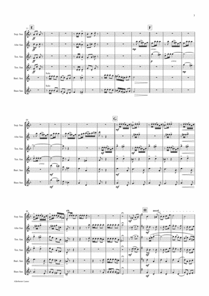 Allerbester Laune - German Polka - Saxophone Quintet image number null
