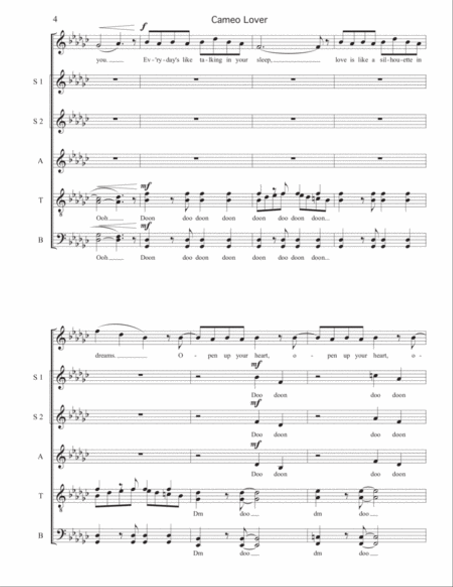 Cameo Lover 4-Part scores gallery preview page 4