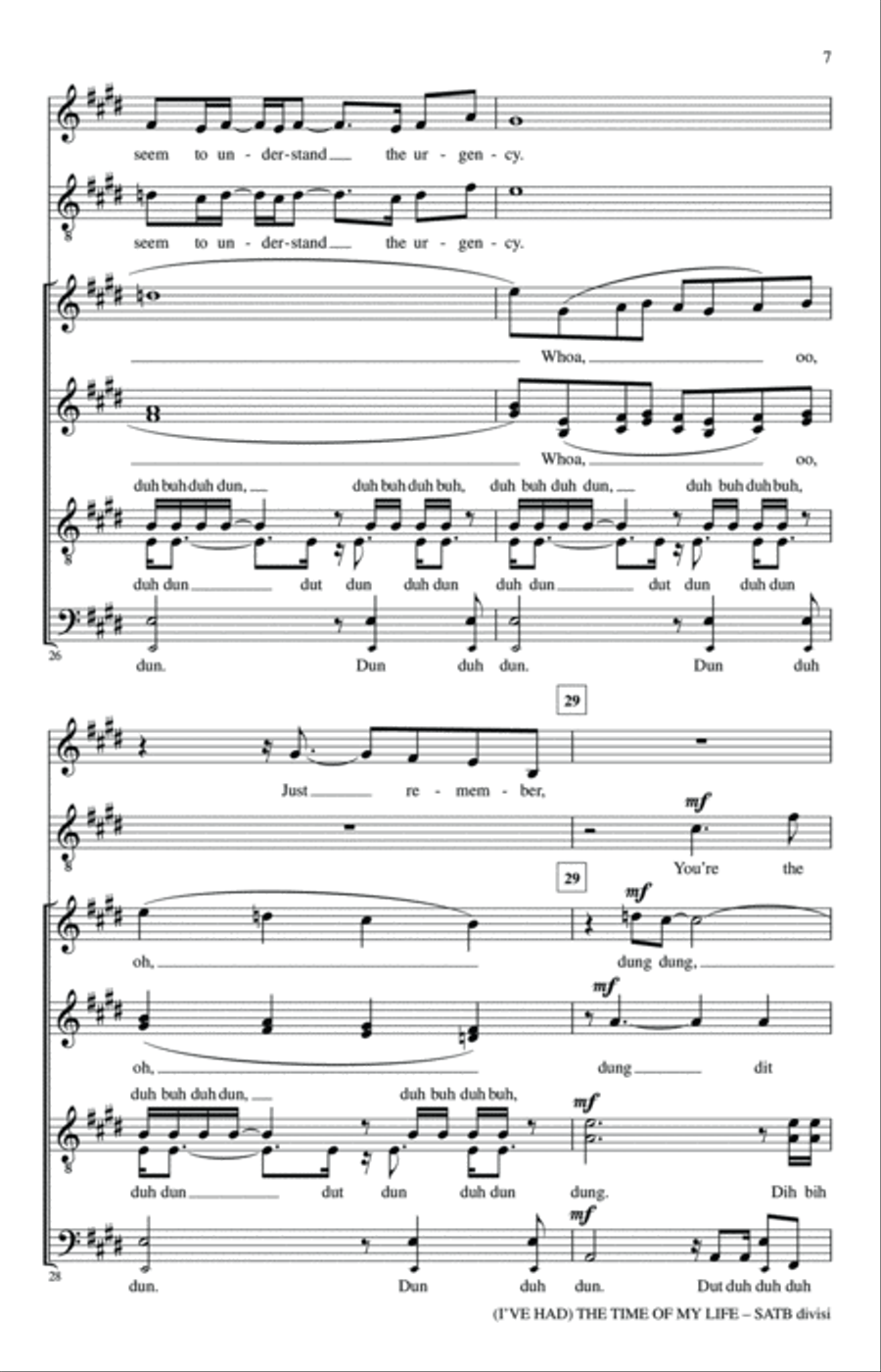 (I've Had) The Time Of My Life (arr. Deke Sharon) 4-Part scores gallery preview page 6