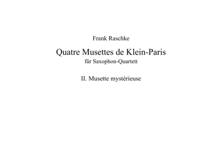 Musette mystérieuse (for Saxophone Quartet) image number null