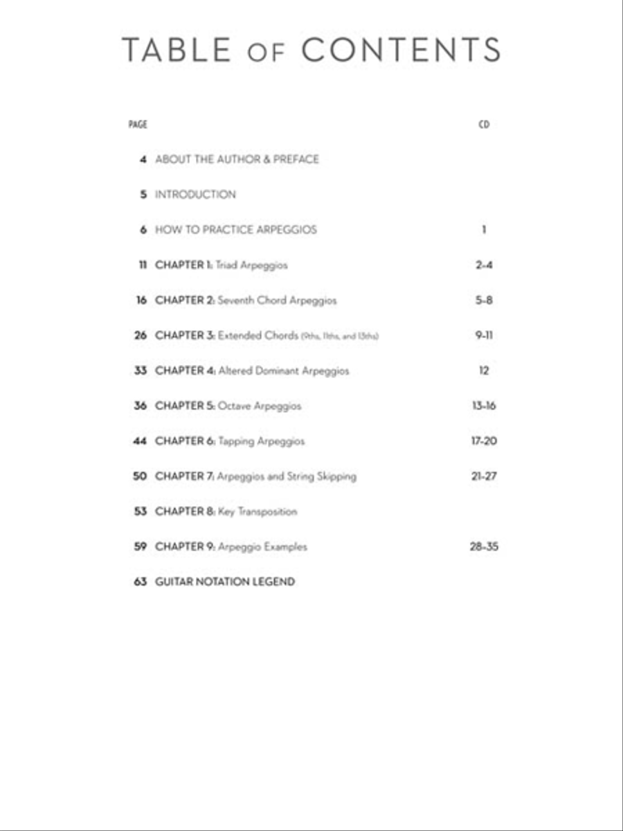Arpeggios for the Modern Guitarist Guitar Tablature scores gallery preview page 2