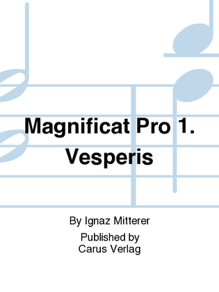 Book cover for Magnificat Pro 1. Vesperis