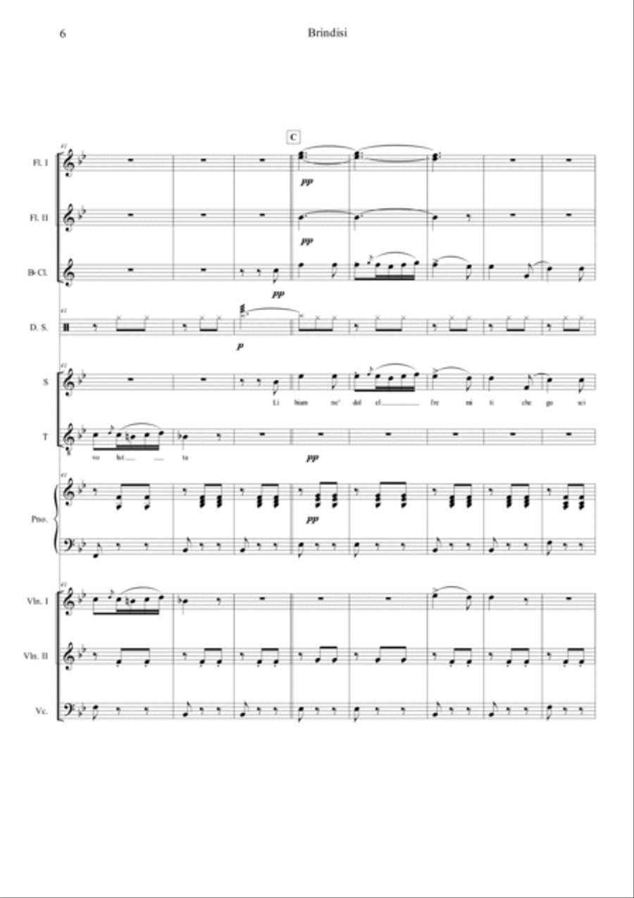 Brindisi ( La Traviata ) Brindisi ( La Traviata ) Orchestra scores gallery preview page 6