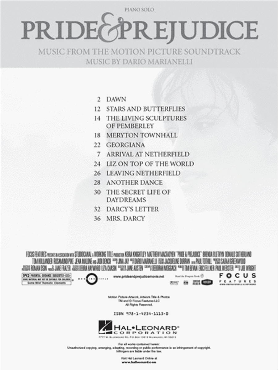 Pride & Prejudice Piano Solo scores gallery preview page 2