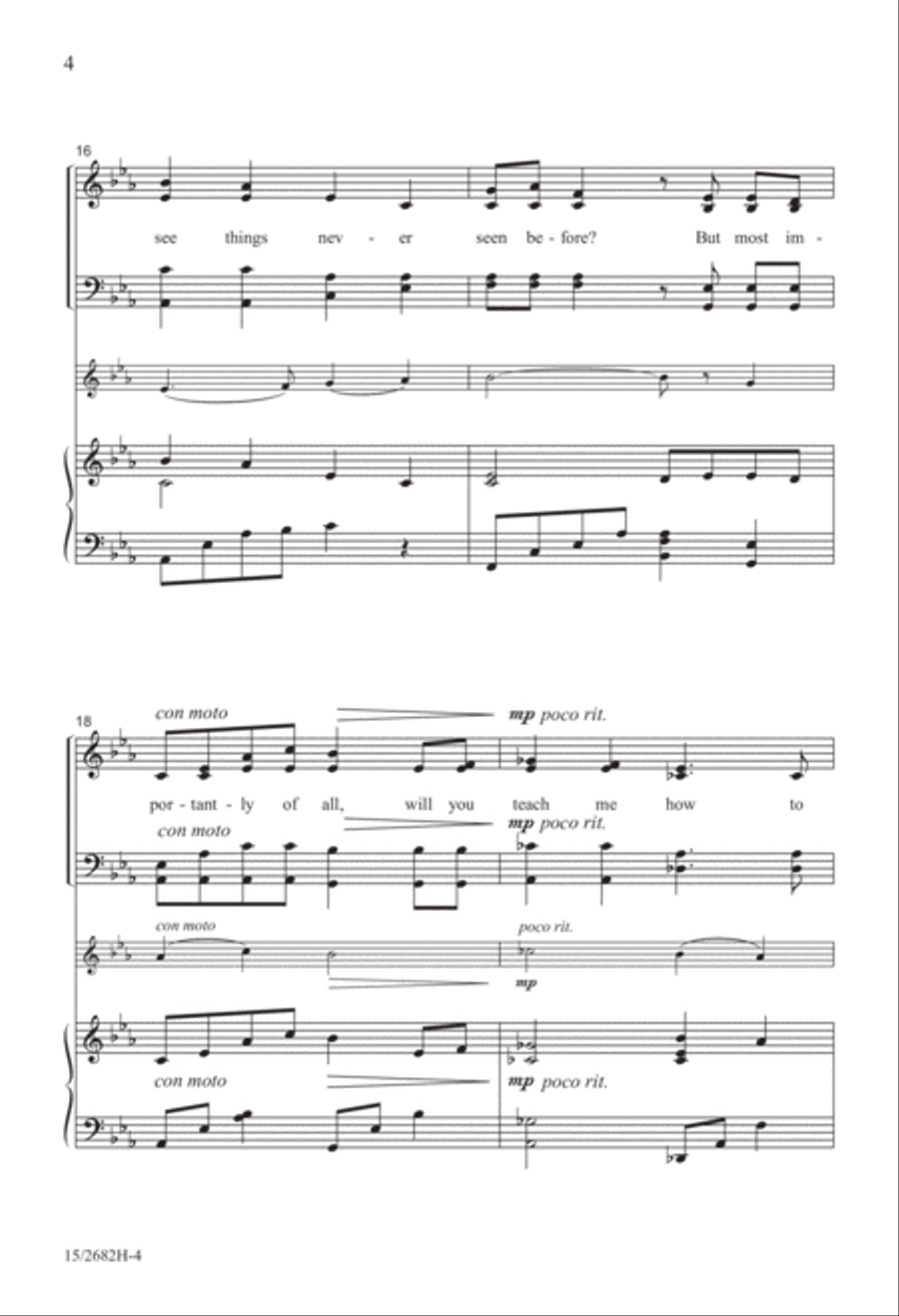 Will You Teach Me? 4-Part scores gallery preview page 4