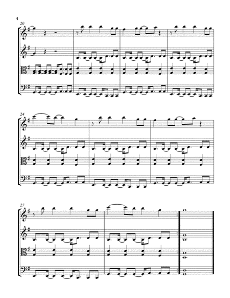 We Found Love String Quartet scores gallery preview page 4