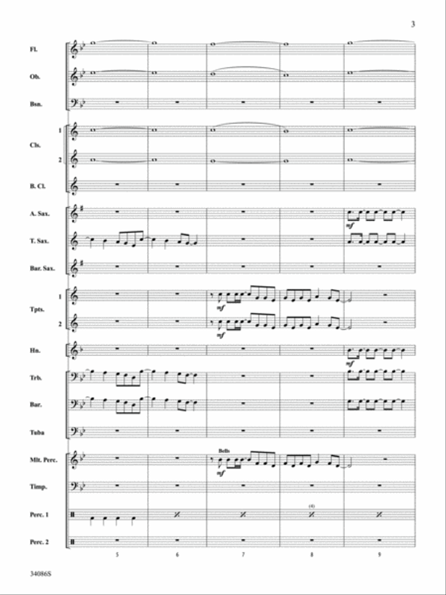 The Edge of Glory: Score The Edge of Glory: Score Concert Band scores gallery preview page 3