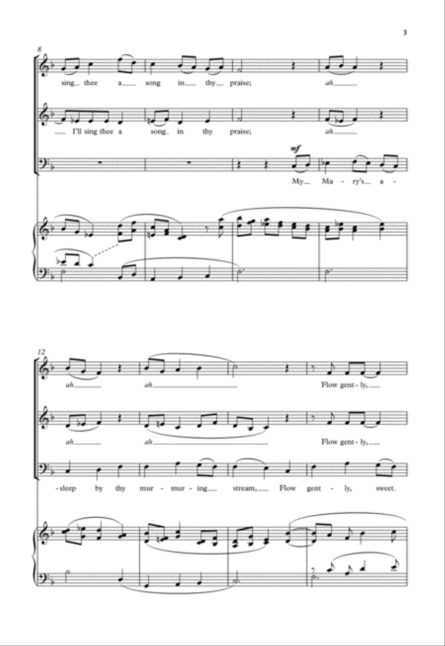 Twa Burns Songs 3-Part scores gallery preview page 3